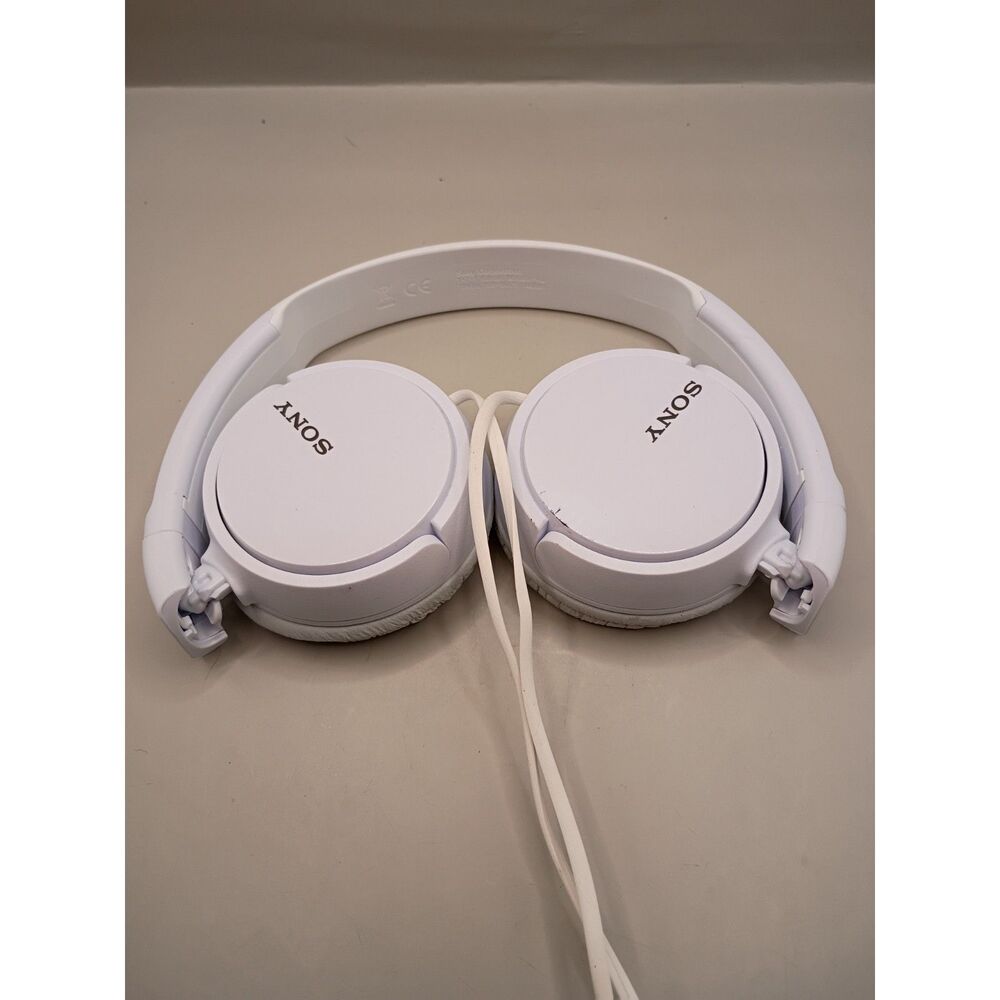 Sony MDR-ZX110NC Noise Cancelling Wired White Headphones TESTED WORKING